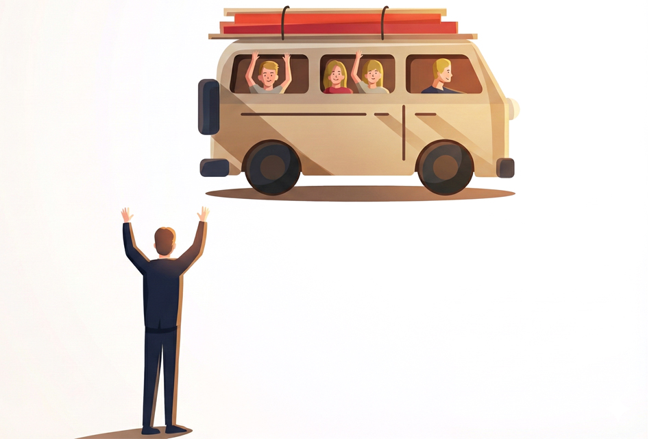 撤収のイラスト